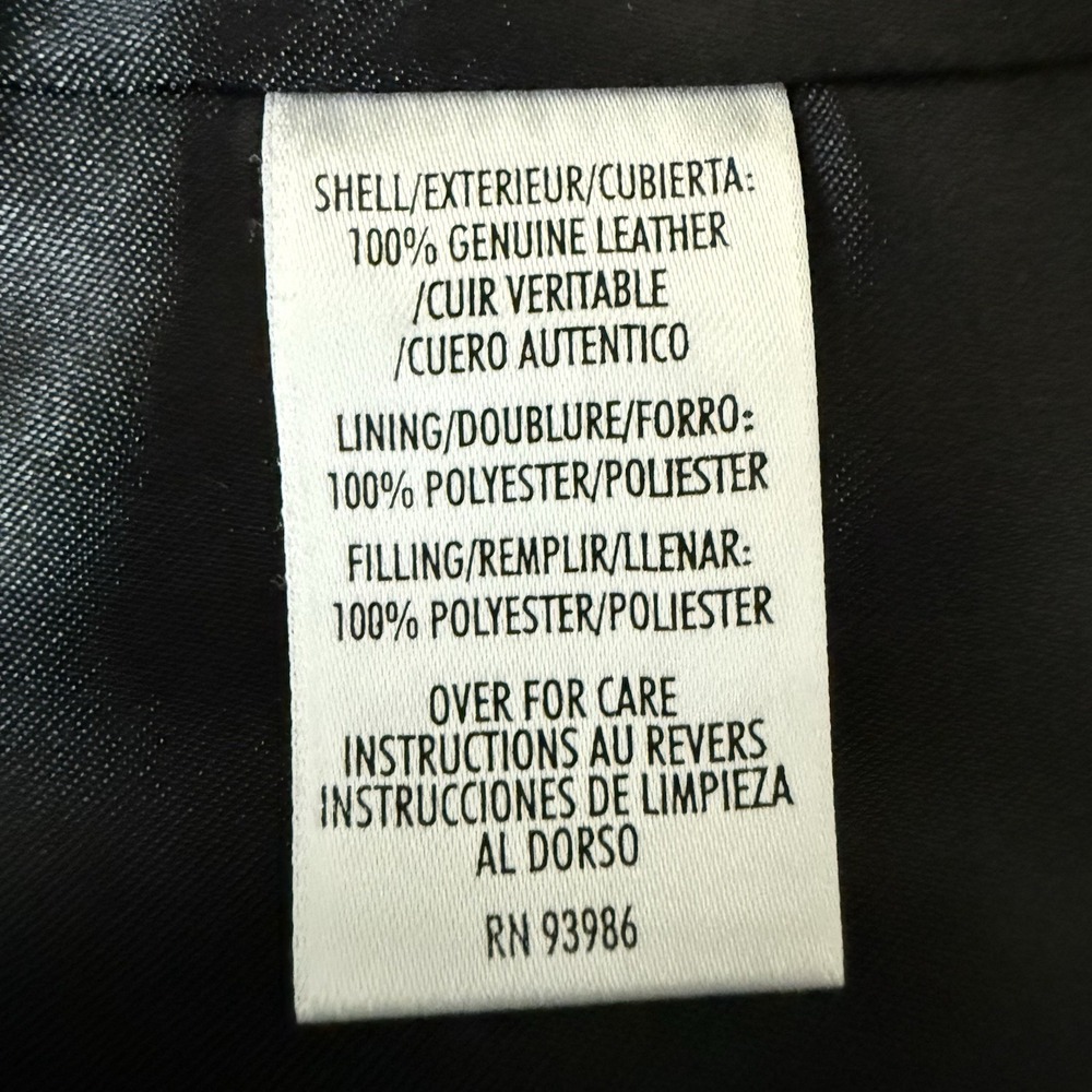 CASUAL CORNER Quilted Leather Jacket Vintage EUC Fitted Classic Zip Black Small - Picture 8 of 8